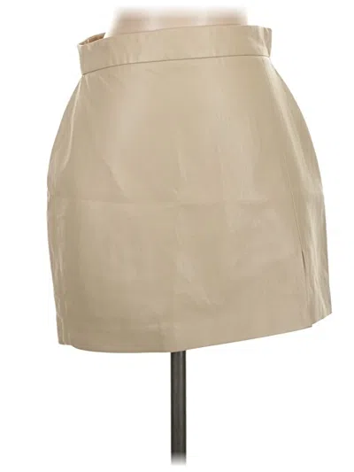Pre-owned Wilfred Faux Leather Skirt In Tan