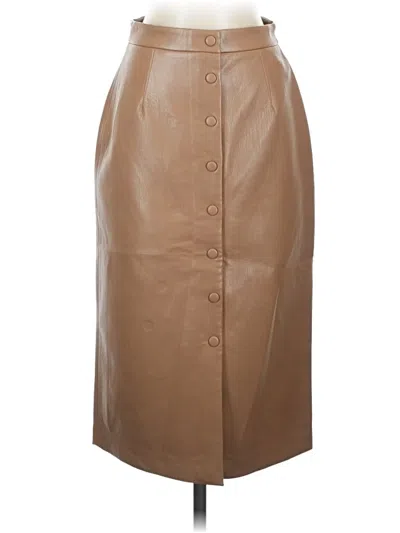 Pre-owned Wilfred Faux Leather Skirt In Tan
