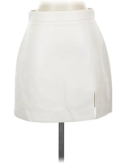 Pre-owned Wilfred Faux Leather Skirt In White