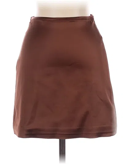 Pre-owned Wilfred Formal Skirt In Brown