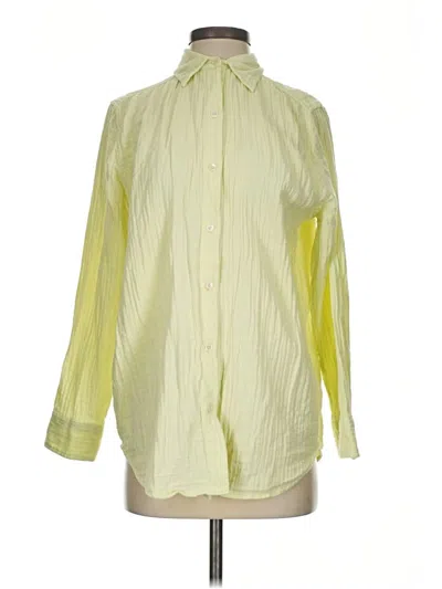 Pre-owned Wilfred Free 3/4 Sleeve Blouse In Green
