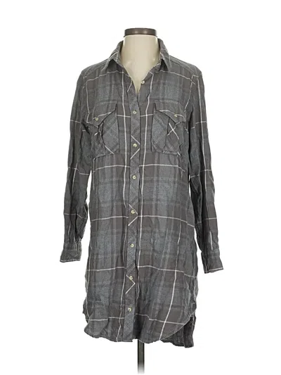 Pre-owned Wilfred Free 3/4 Sleeve Button Down Shirt In Gray