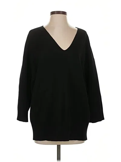 Pre-owned Wilfred Free 3/4 Sleeve Top Black V Neck Tops