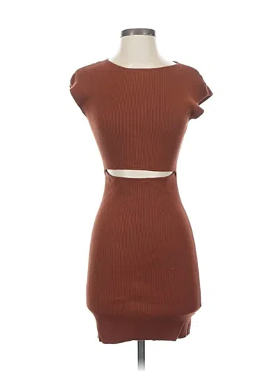 Pre-owned Wilfred Free Casual Dress In Brown