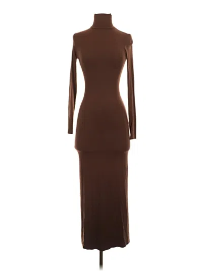 Pre-owned Wilfred Free Casual Dress In Brown