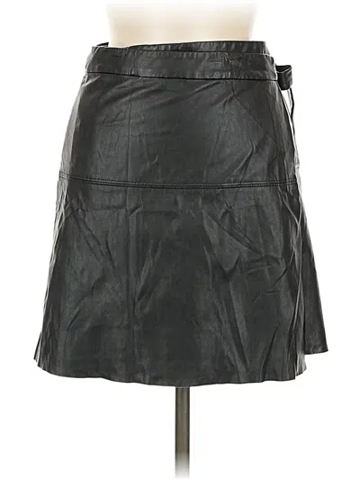 Pre-owned Wilfred Free Faux Leather Skirt In Black