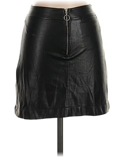 Pre-owned Wilfred Free Faux Leather Skirt In Black
