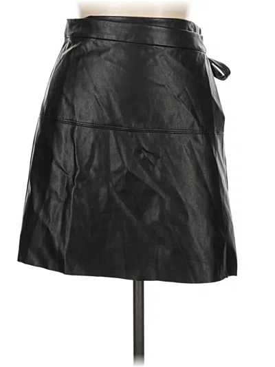 Pre-owned Wilfred Free Faux Leather Skirt In Black