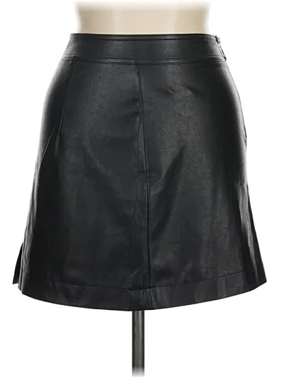Pre-owned Wilfred Free Faux Leather Skirt In Black