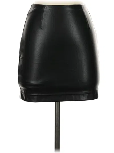Pre-owned Wilfred Free Faux Leather Skirt In Black