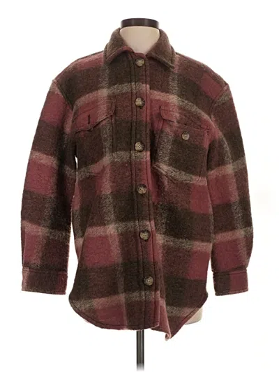 Pre-owned Wilfred Free Fleece Jacket In Burgundy