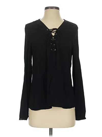 Pre-owned Wilfred Free Long Sleeve Blouse In Black