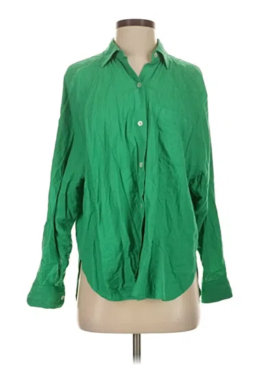 Pre-owned Wilfred Free Long Sleeve Blouse In Green