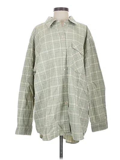 Wilfred Free Long Sleeve Button Down Shirt In Green