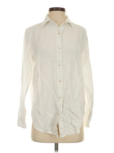 Pre-owned Wilfred Free Long Sleeve Button Down Shirt In Ivory
