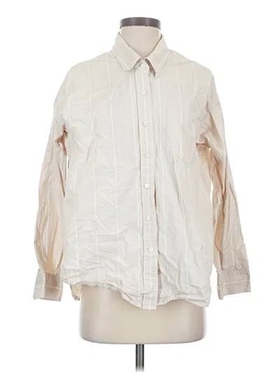 Pre-owned Wilfred Free Long Sleeve Button Down Shirt In Ivory