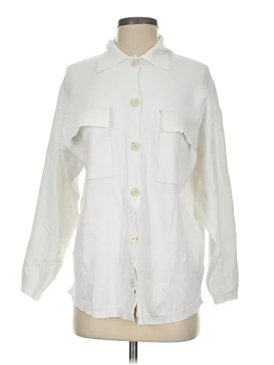 Pre-owned Wilfred Free Long Sleeve Button Down Shirt In Ivory