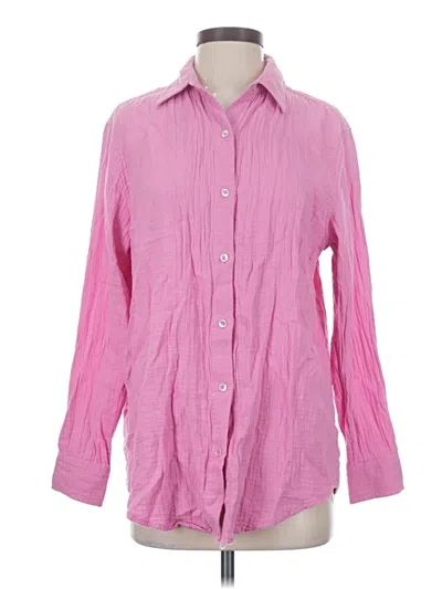 Pre-owned Wilfred Free Long Sleeve Button Down Shirt In Pink