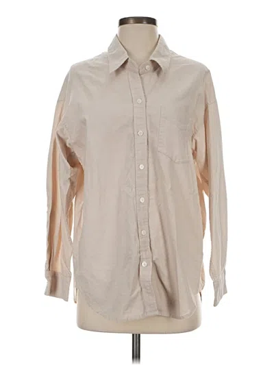 Pre-owned Wilfred Free Long Sleeve Button Down Shirt In Tan