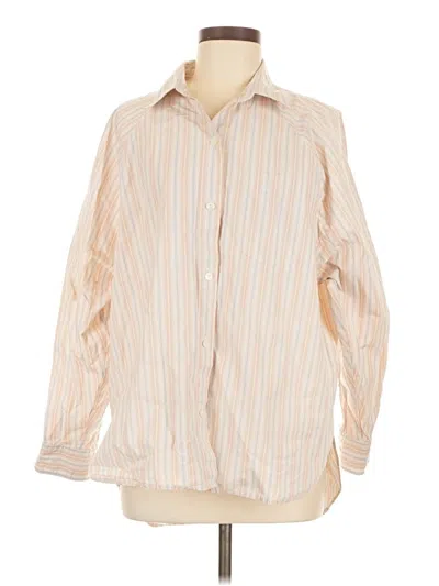 Pre-owned Wilfred Free Long Sleeve Button Down Shirt In Tan