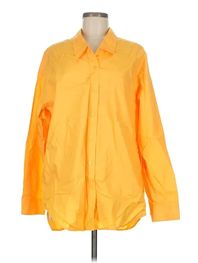Pre-owned Wilfred Free Long Sleeve Button Down Shirt In Yellow
