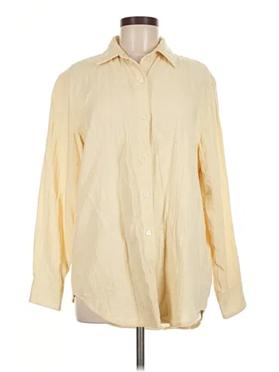 Pre-owned Wilfred Free Long Sleeve Button Down Shirt In Yellow