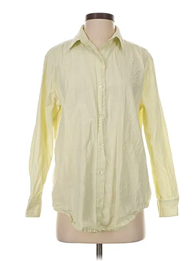 Pre-owned Wilfred Free Long Sleeve Button Down Shirt In Yellow