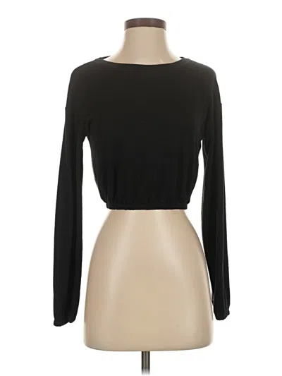 Pre-owned Wilfred Free Long Sleeve Top Black Boatneck Tops