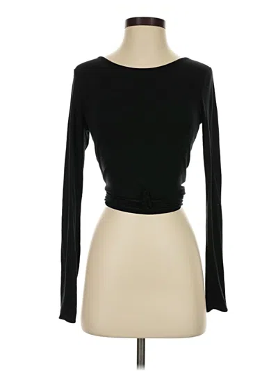 Pre-owned Wilfred Free Long Sleeve Top Black Boatneck Tops