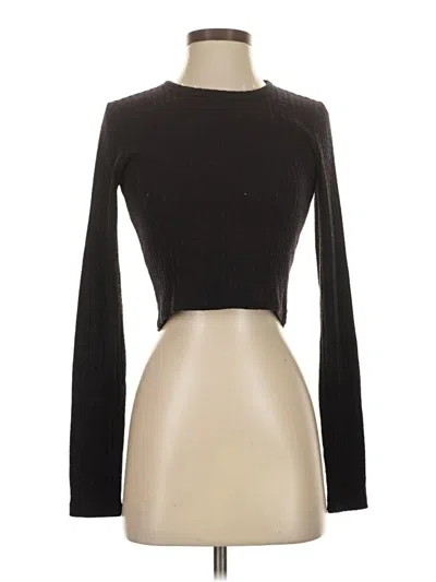 Pre-owned Wilfred Free Long Sleeve Top Black Keyhole Neckline Tops