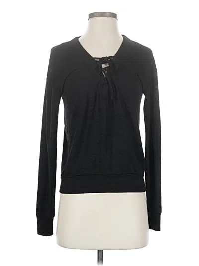 Pre-owned Wilfred Free Long Sleeve Top Black Keyhole Neckline Tops