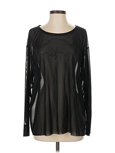 Pre-owned Wilfred Free Long Sleeve Top Black Scoop Neck Tops