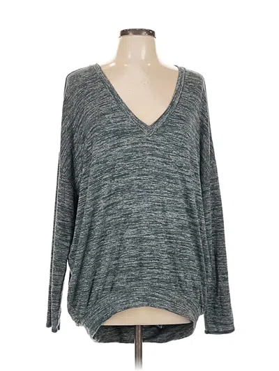 Pre-owned Wilfred Free Long Sleeve Top Gray V Neck Tops