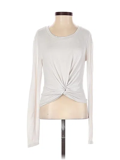 Pre-owned Wilfred Free Long Sleeve Top Silver Keyhole Neckline Tops