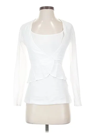 Pre-owned Wilfred Free Long Sleeve Top White Sweetheart Neckline Tops