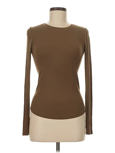 Pre-owned Wilfred Free Long Sleeve T-shirt In Brown