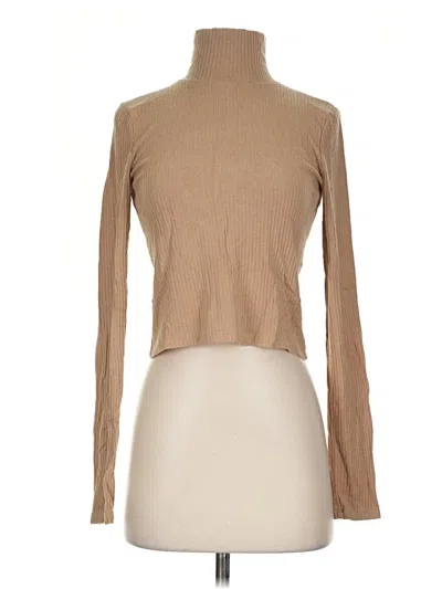 Pre-owned Wilfred Free Long Sleeve Turtleneck In Tan