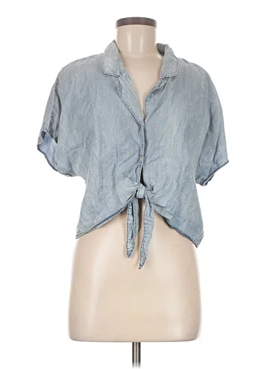 Pre-owned Wilfred Free Short Sleeve Blouse In Blue
