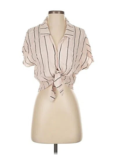 Pre-owned Wilfred Free Short Sleeve Blouse In Brown