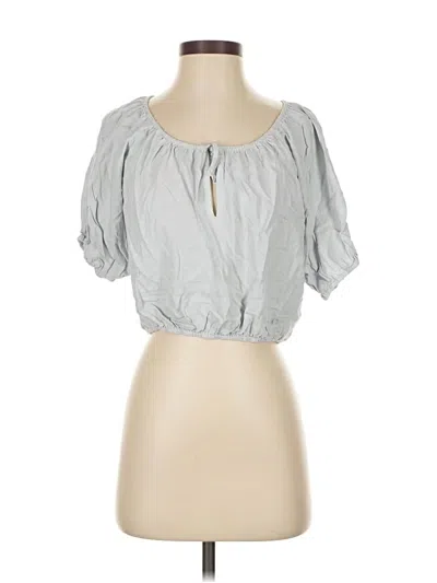 Pre-owned Wilfred Free Short Sleeve Blouse In Gray