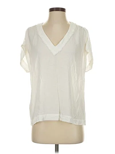 Pre-owned Wilfred Free Short Sleeve Blouse In Ivory
