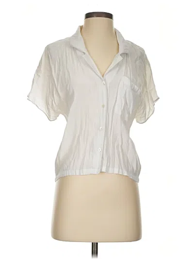 Pre-owned Wilfred Free Short Sleeve Blouse In Ivory