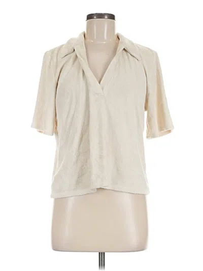 Pre-owned Wilfred Free Short Sleeve Blouse In Ivory
