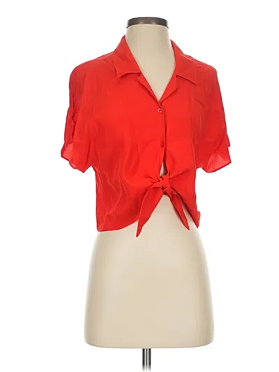 Pre-owned Wilfred Free Short Sleeve Blouse In Red