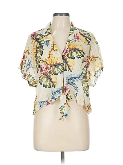 Pre-owned Wilfred Free Short Sleeve Blouse In White