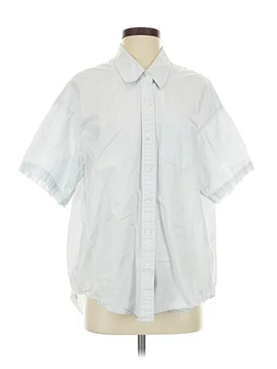Pre-owned Wilfred Free Short Sleeve Button Down Shirt In Blue