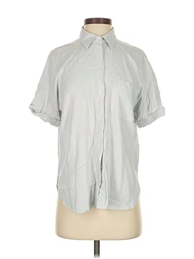 Pre-owned Wilfred Free Short Sleeve Button Down Shirt In Gray