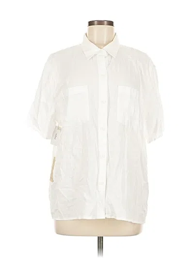 Pre-owned Wilfred Free Short Sleeve Button Down Shirt In White