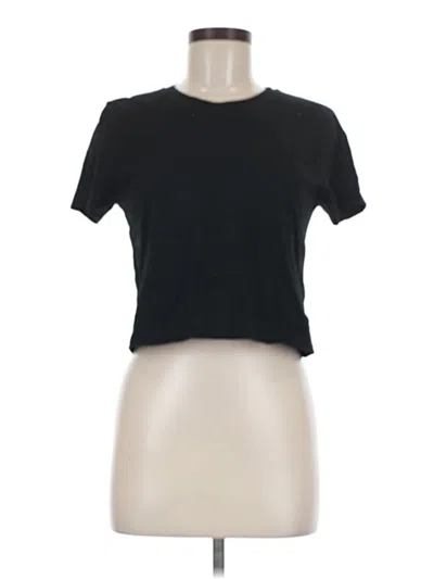 Pre-owned Wilfred Free Short Sleeve Top Black Crew Neck Tops