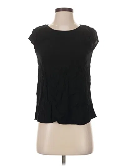 Pre-owned Wilfred Free Short Sleeve Top Black Scoop Neck Tops